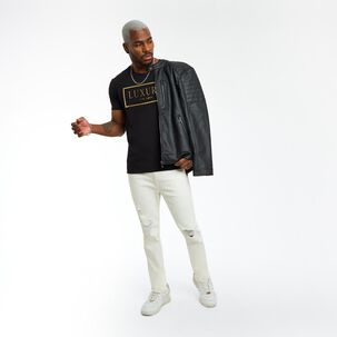 Polera Estampada Manga Corta Cuello Redondo Hombre Rolly Go