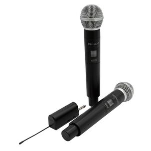 Kit 2 Microfonos Inalambricos Recargables Uhf 60m