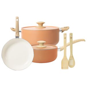 Batería De Cocina Ilko Apricot Ceramic / 7 Piezas