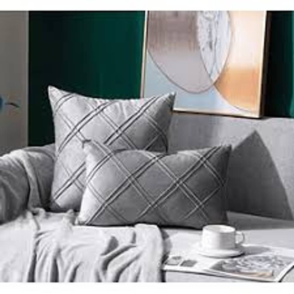 Set De 2 Cojines De Terciopelo Doble Pliegue image number 0.0