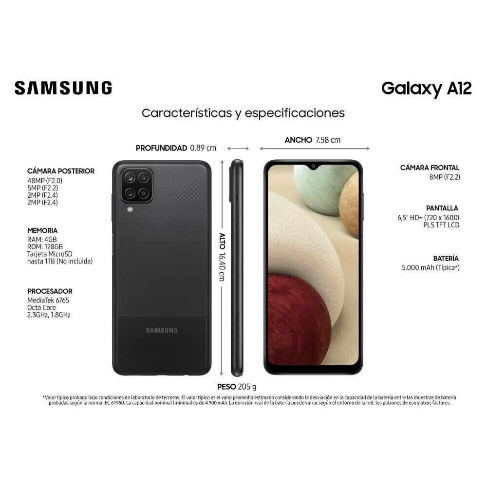 Smartphone Samsung Galaxy A12 / 128 GB / Entel image number 3.0