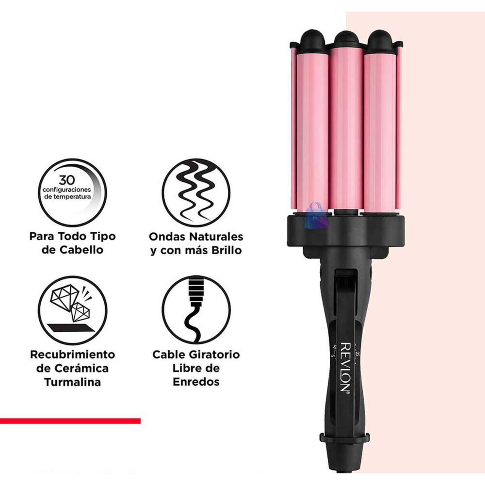 Ondulador Waver Revlon 3 Barriles Jumbo Rosa Pro - Ps image number 3.0