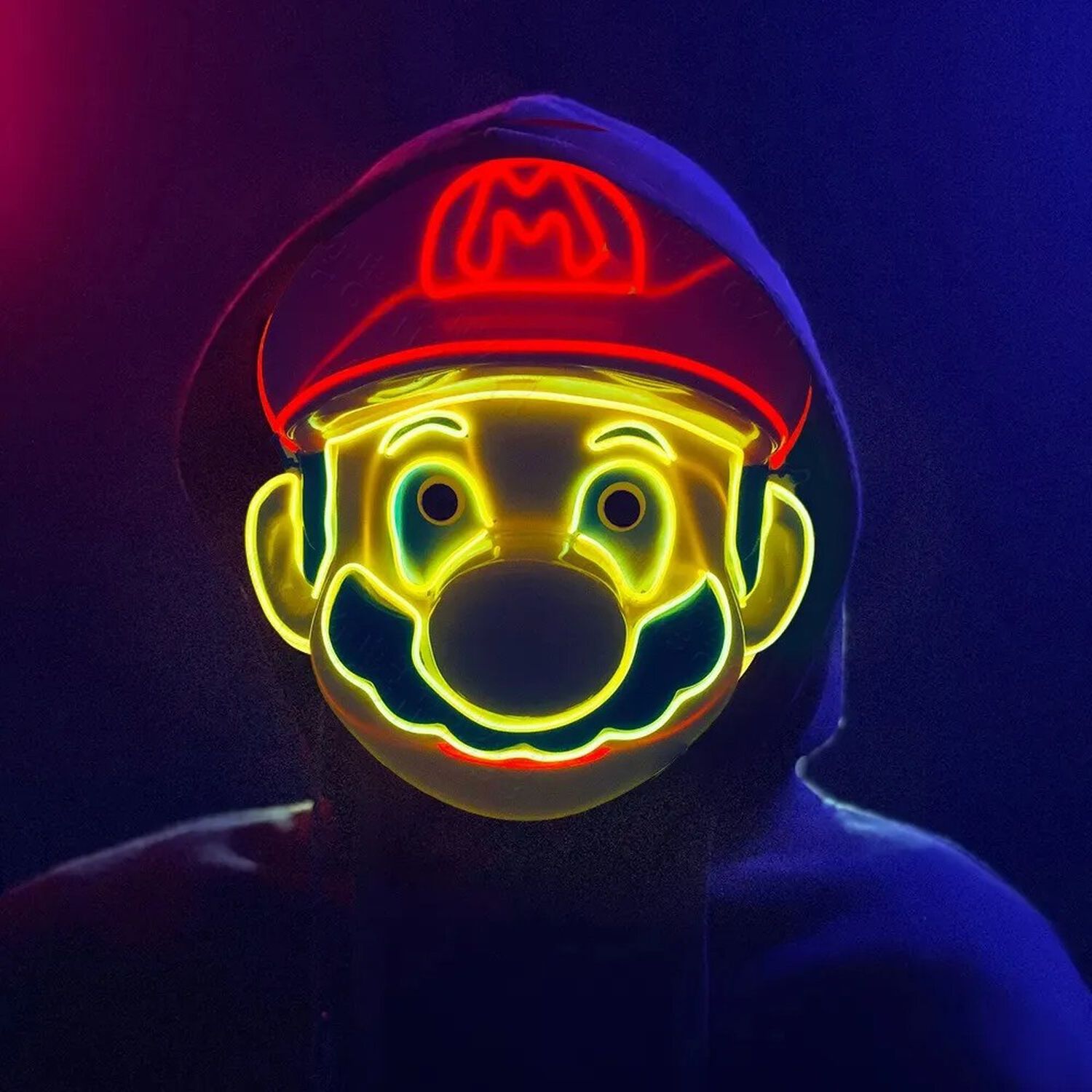 M&aacute;scara Accesorio Cosplay De Super Mario Led Para Fiesta image number 3.0