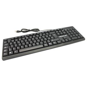 Kit Teclado Y Mouse Con Cable Usb Color Negro - Ps