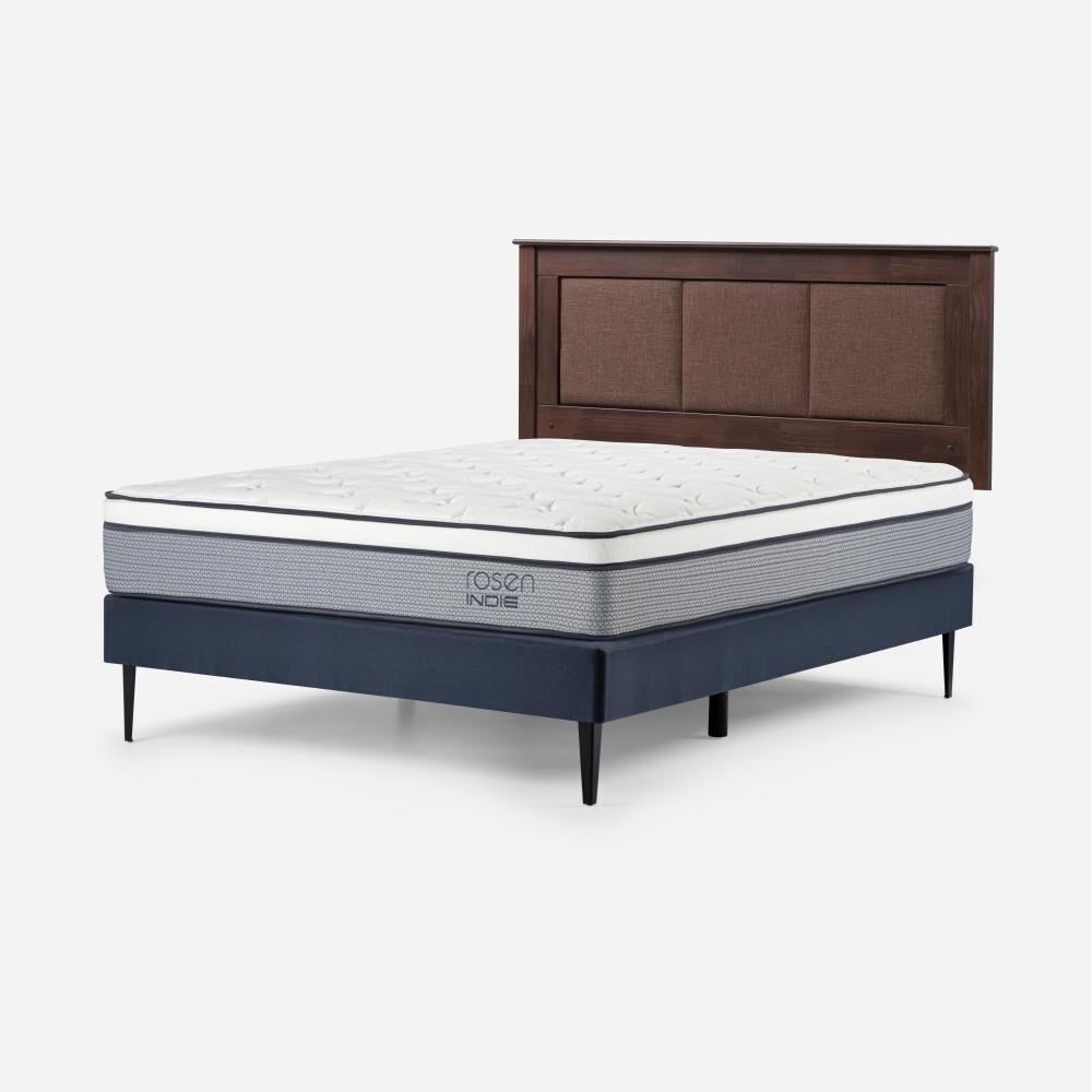 Cama Europea Rosen Indie / 2 Plazas / Base Normal + Respaldo Rachel image number 1.0
