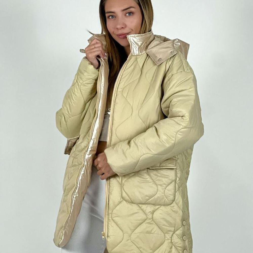 Parka Con Capucha Cuello Metalizado image number 5.0