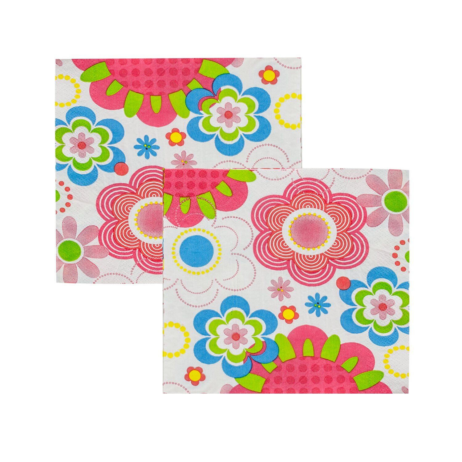 Pack 4 Paquetes De Servilleta Dise&ntilde;o Flores Primavera image number 0.0