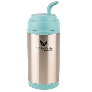 Vaso T&eacute;rmico Mug Para Mate De Acero Inoxidable Aqua 400ml+bombilla