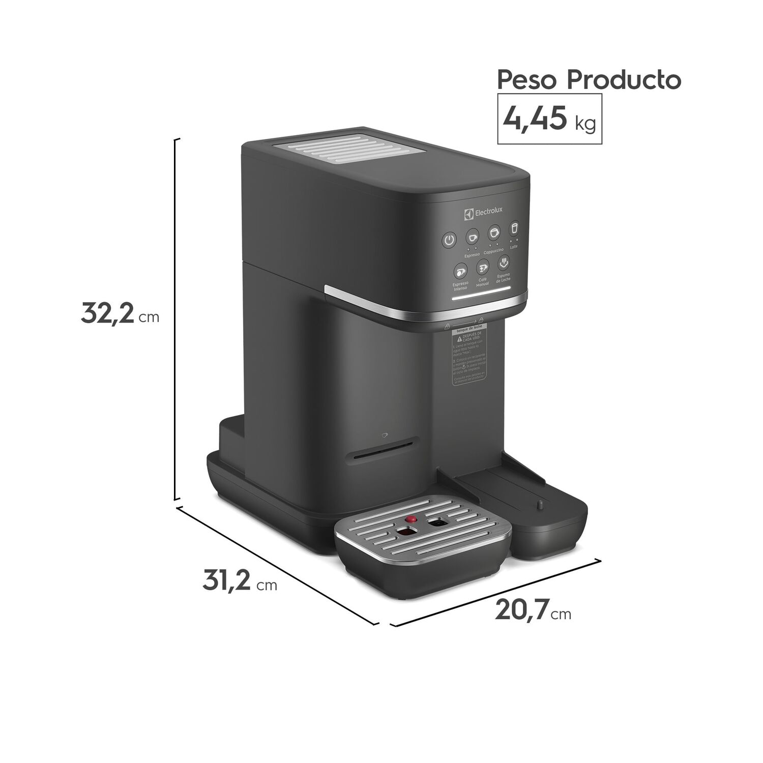 Cafetera Espresso 1,25l Digital C&aacute;psula Y Molido 1350w Ecm70 image number 2.0