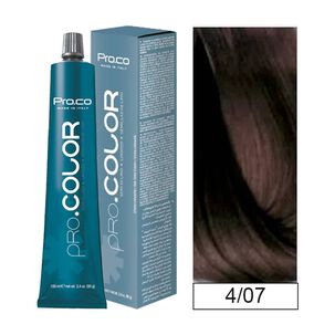 Pro.color - Tintura Permanente 4/07 Casta&ntilde;o Natural Tabaco 100ml + Oxidante