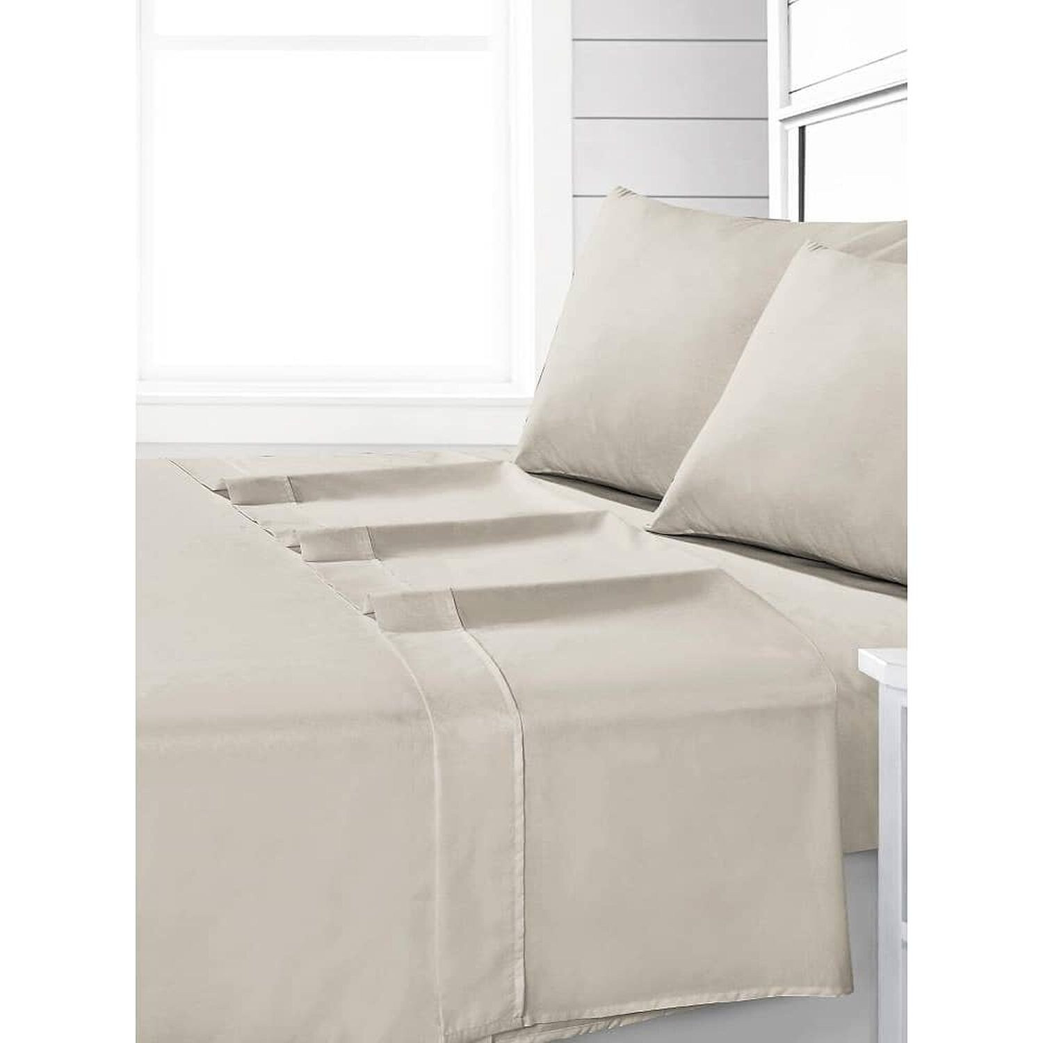 Sabanas Andes 180 Hilos Lisa Beige King image number 0.0