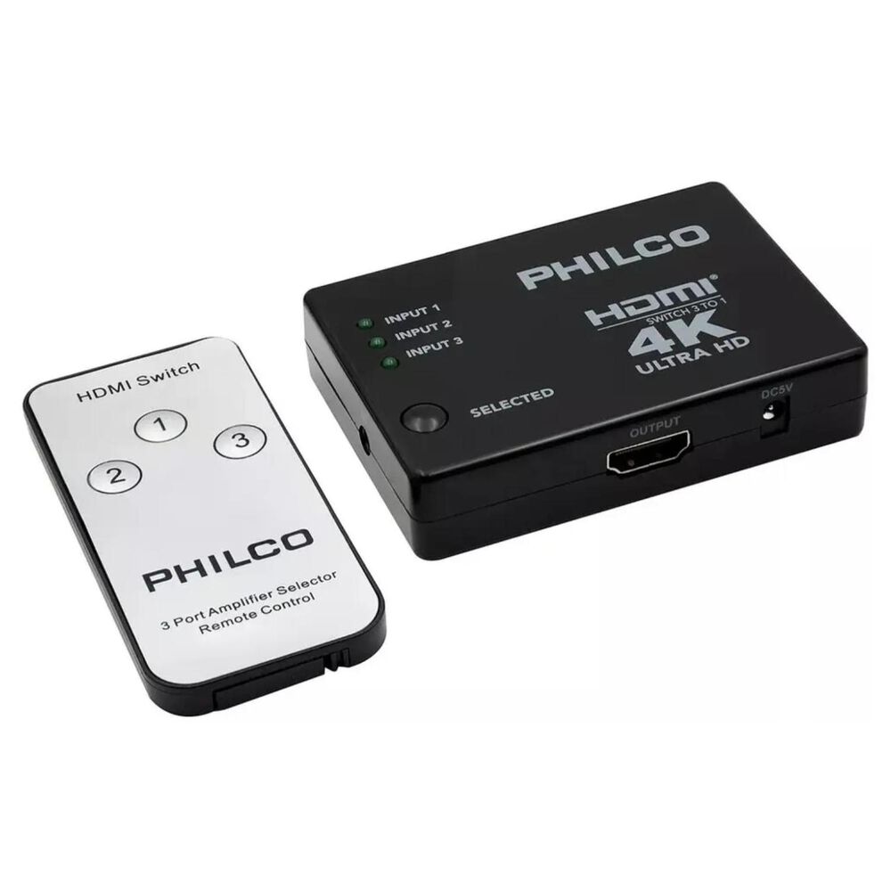 Adaptador Switch Hdmi 3x1 4k Uhd Negro Mp4109 image number 2.0