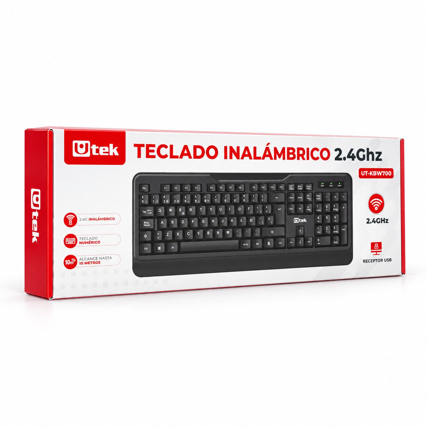 Teclado Inal&aacute;mbrico Con Receptor Nano Usb 2g Multiplataforma image number 7.0
