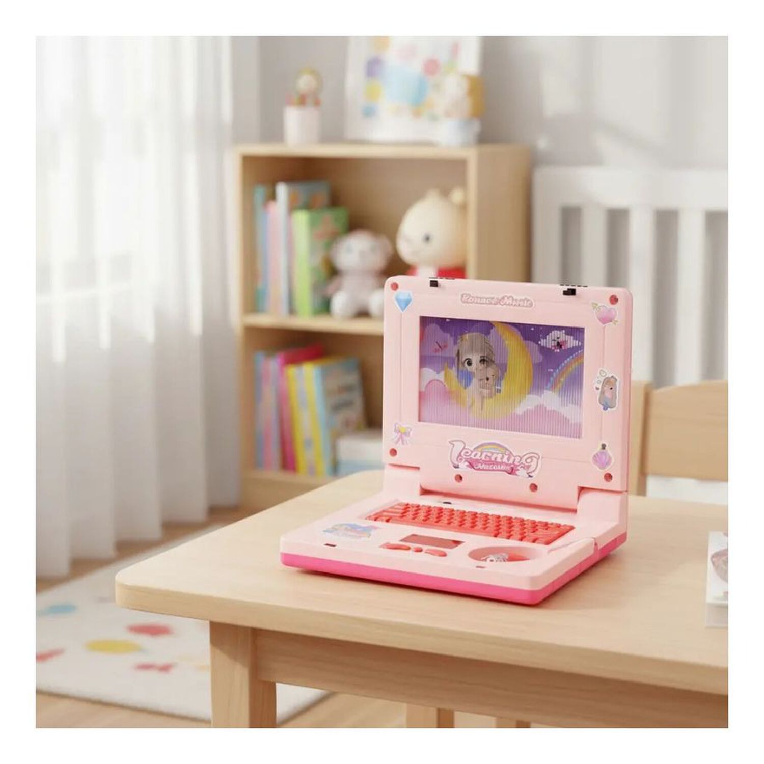 Computador De Juguete Aprendizaje Interactivo Luz Y Sonido Rosado image number 3.0