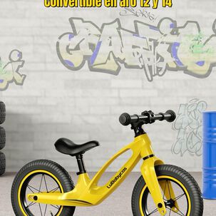 Bicicleta De Equilibrio Convertible Aro 12 Y 14 Amarilla