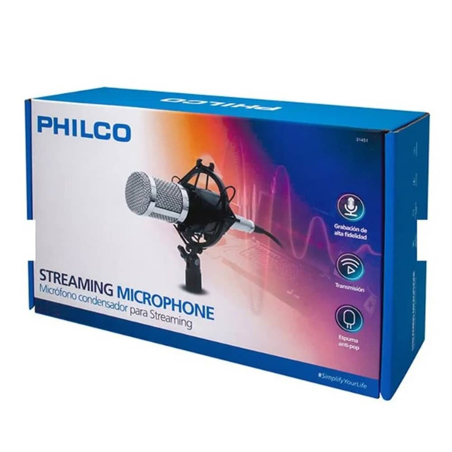 Micr&oacute;fono Condensador De Estudio Profesional Philco C31451 image number 1.0