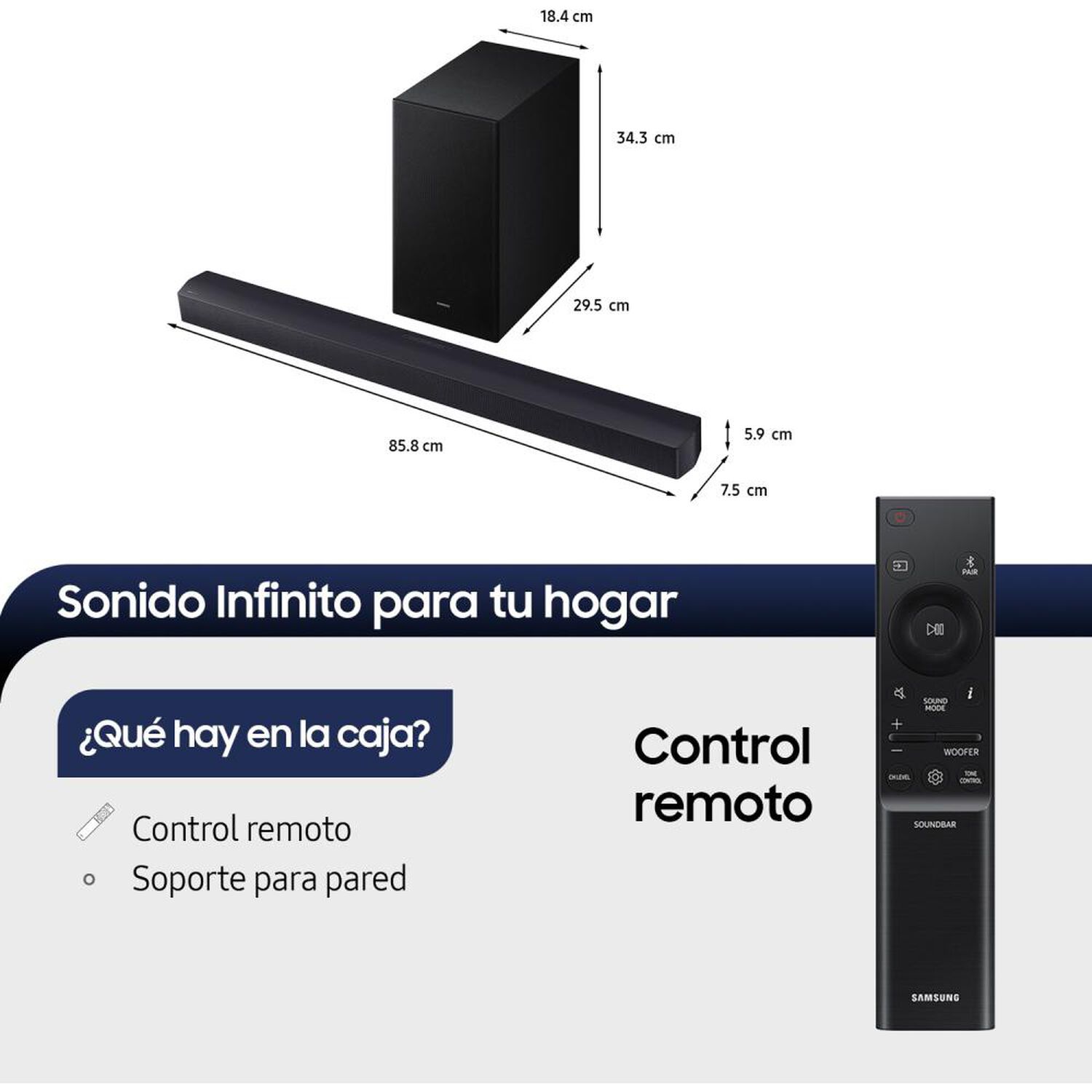 Soundbar Samsung HW-B450FZS image number 1.0
