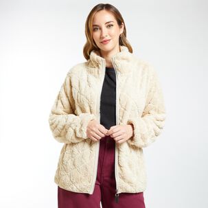 Poler&oacute;n Sherpa Dise&ntilde;o Quilt Regular Cuello Alto Mujer Geeps