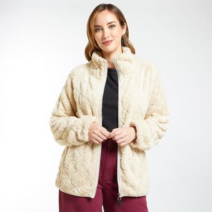 Poler&oacute;n Sherpa Dise&ntilde;o Quilt Regular Cuello Alto Mujer Geeps