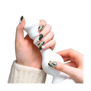 U&ntilde;as Sticker Efecto Gel Tiolla Marble Green