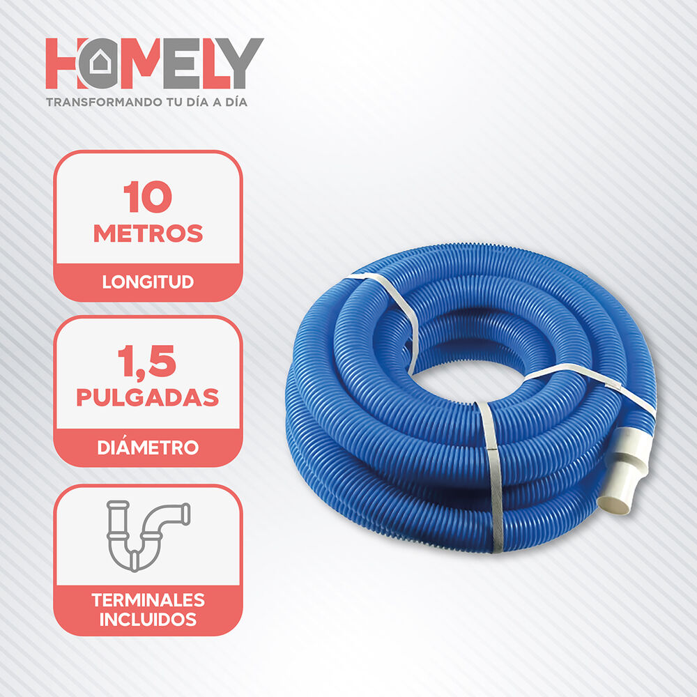 Manguera Para Piscina 10m Limpiafondos Homely Pvc 38mm image number 2.0