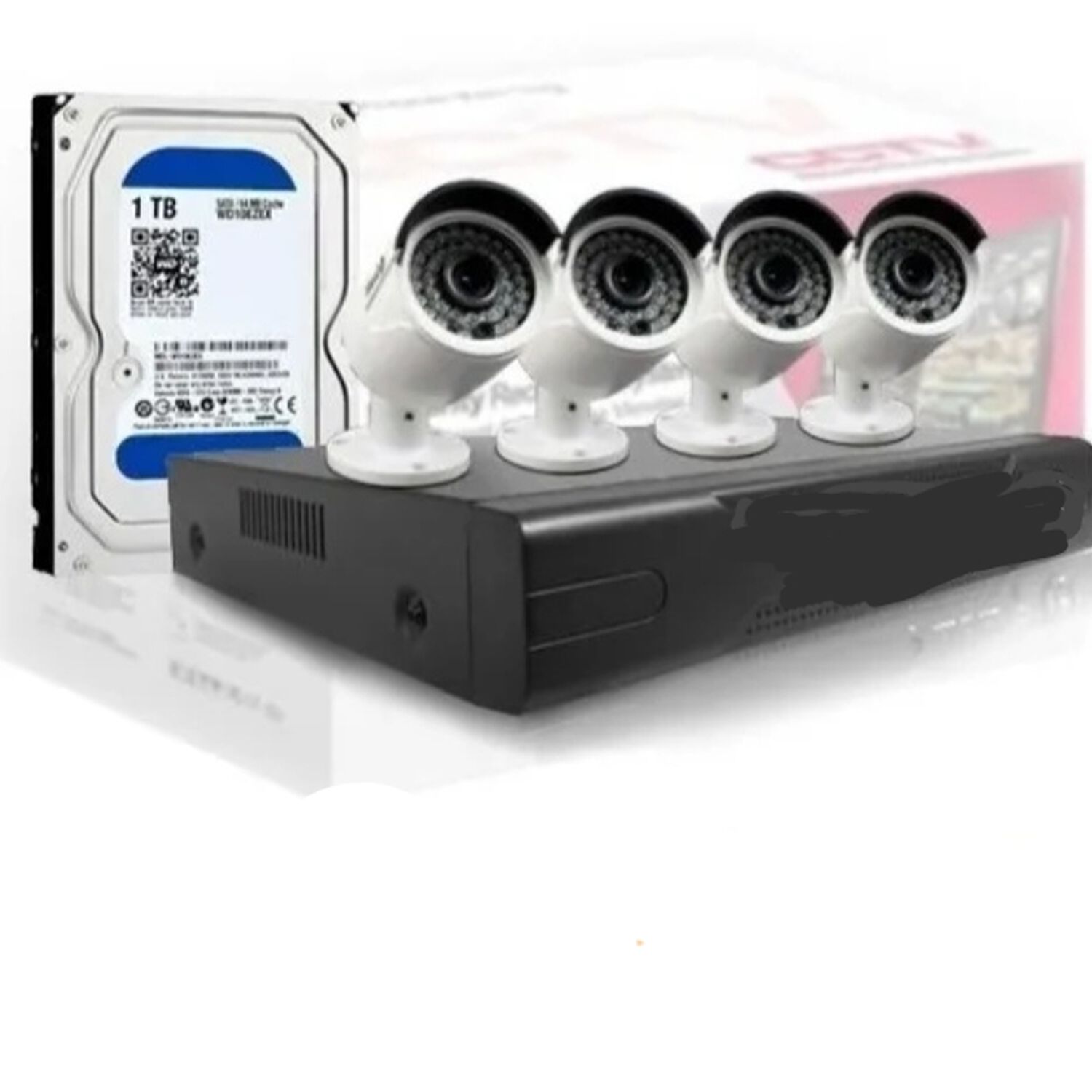 Kit Cctv 4 Camaras De Seguridad 2 Mp Ahd Con Disco Duro 1 Terabyte image number 1.0
