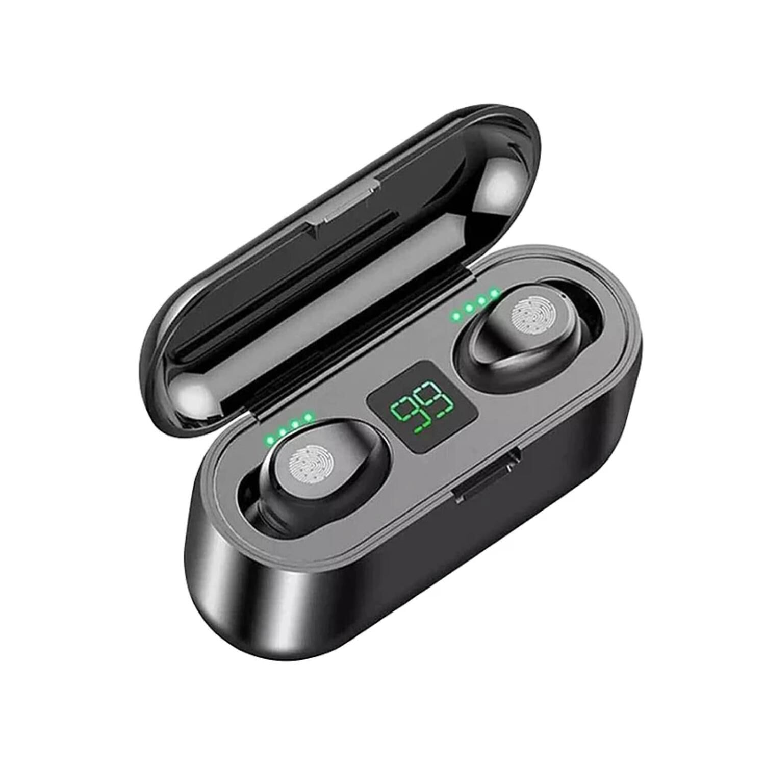 Audifonos Bluetooth Recargables Tws In Ear Manos Libres Aks-t20 Negro image number 0.0