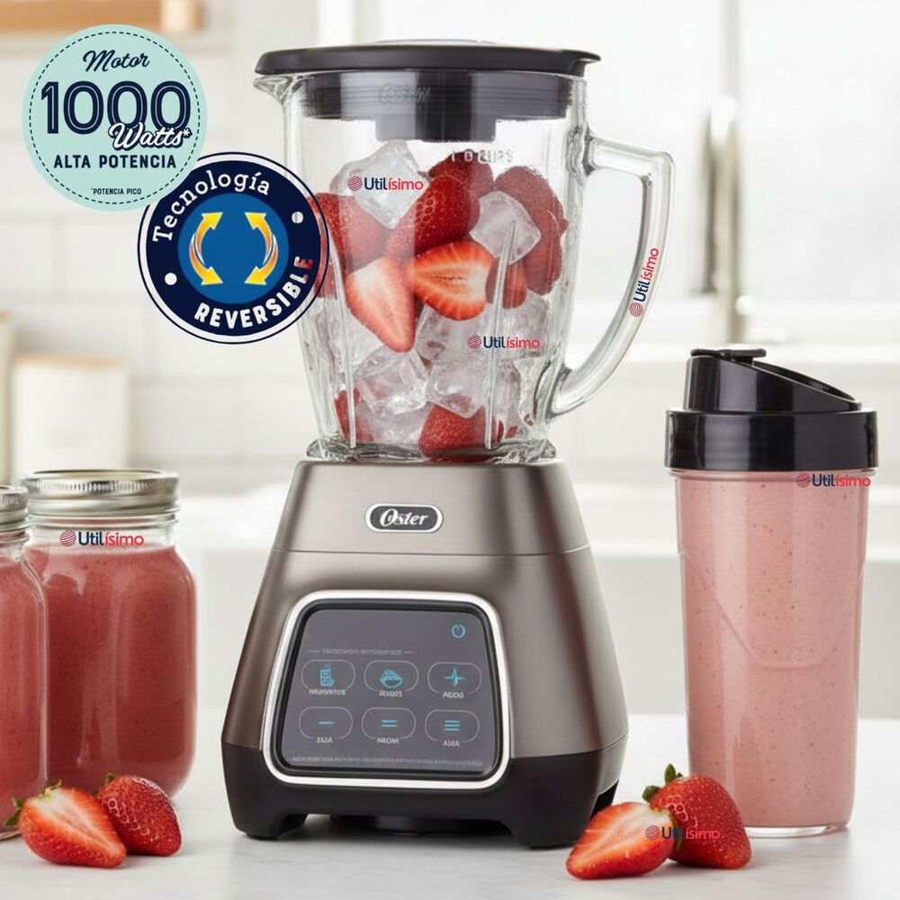 Licuadora Oster Programas Autom&aacute;ticos Tecnolog&iacute;a Reversible,t&aacute;ctil Y Vaso Blend-n-go Blstpyg1312xbg image number 0.0
