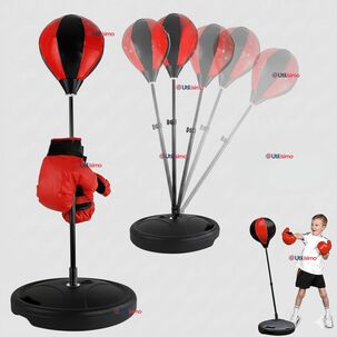 Set De Boxeo Punching Ball Altura Ajustable Con Guantes Y Bomba Para Ni&ntilde;os