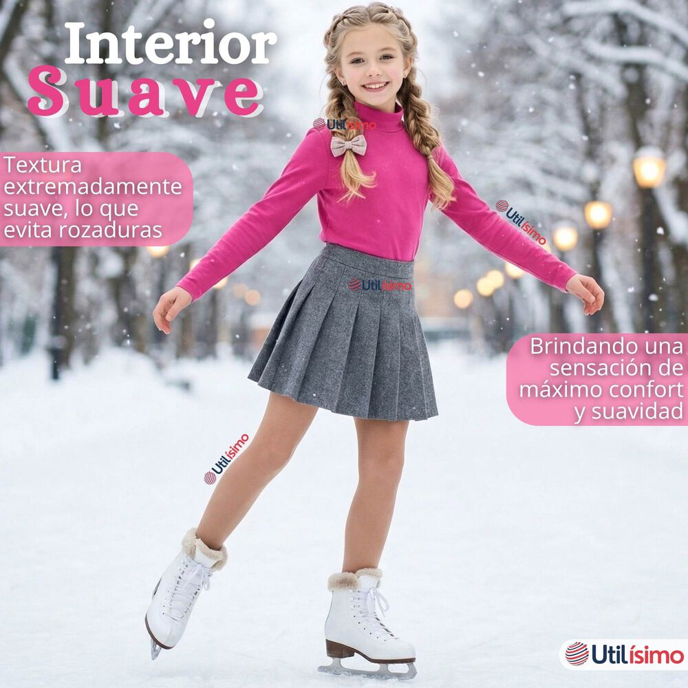 Polera Camiseta Polar Fucsia Primera Capa Cuello Beatle Manga Larga Ni&ntilde;a image number 6.0