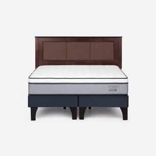 Cama Europea Rosen Indie / 2 Plazas / Base Dividida + Respaldo Rachel