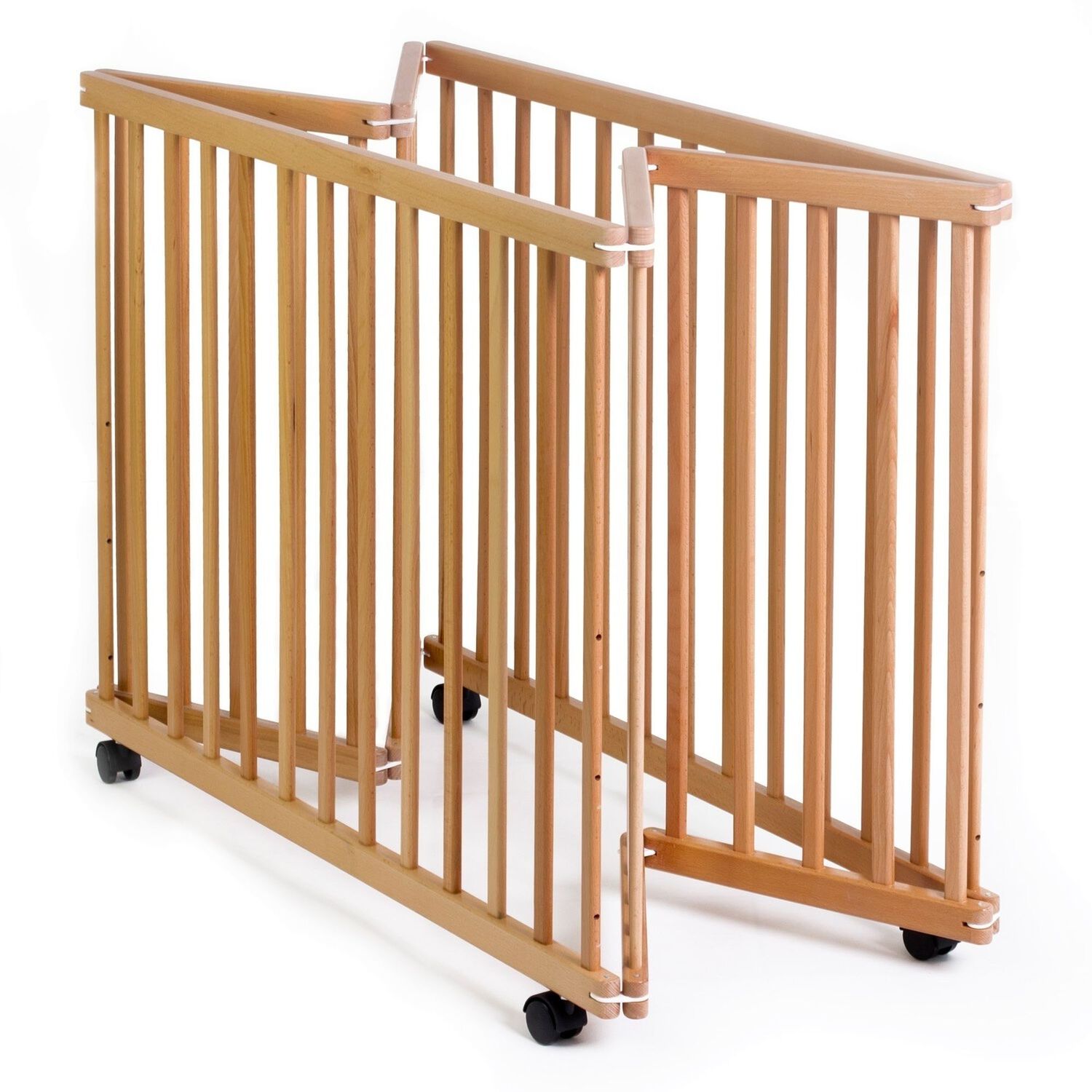 Corral Cuna 2 En 1 Altura Ajustable En Madera Happy Dino image number 1.0