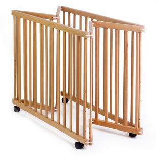 Corral Cuna 2 En 1 Altura Ajustable En Madera Happy Dino