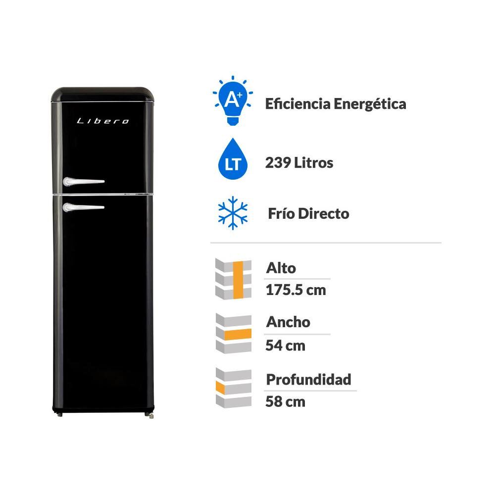 Refrigerador Top Freezer Libero LRT-280DFNR / Frío Directo / 239 Litros / A+ image number 1.0