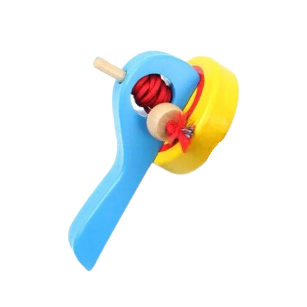 Trompo De Madera Con Lanzador De 15 Cm Para Niños De 3+ image number 3.0