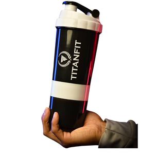 Vaso Shaker 3 En 1 - 500 Ml Blanco Titanfit