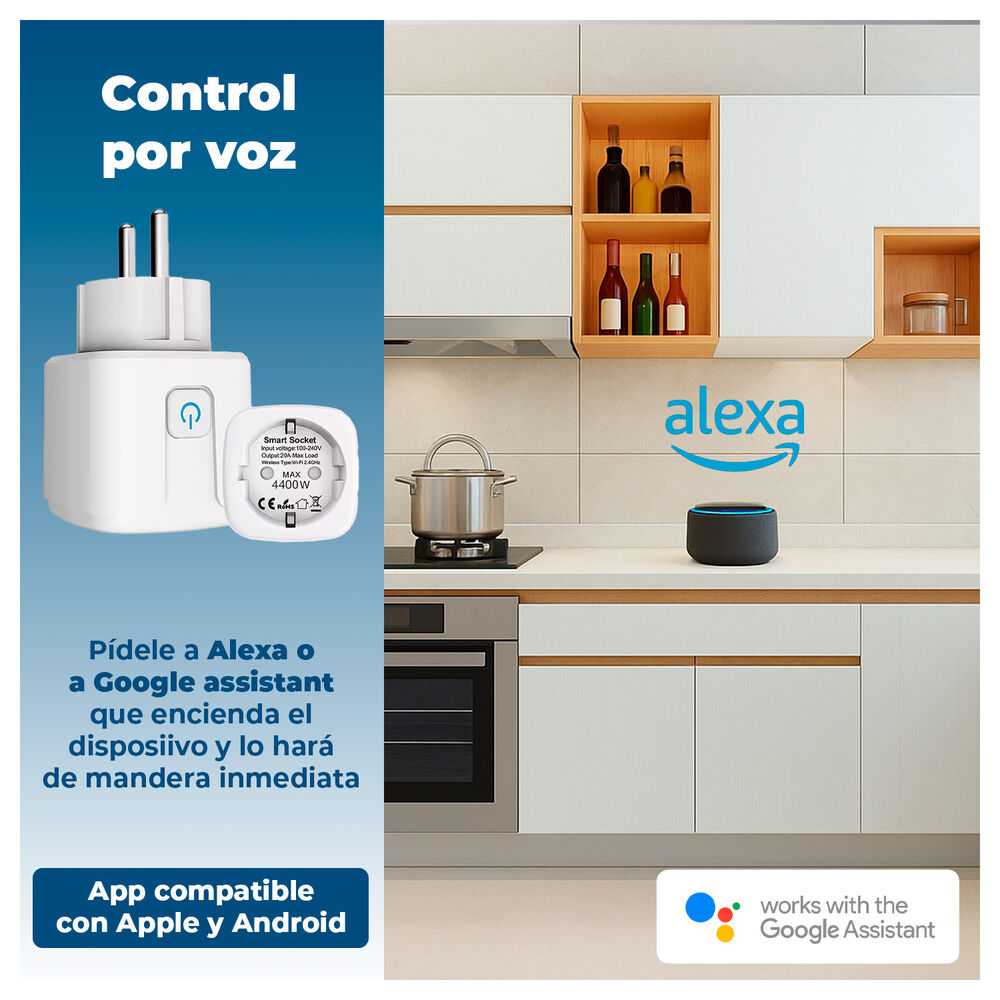 Enchufe Inteligente Con Control De Energía Y Bluetooth image number 1.0