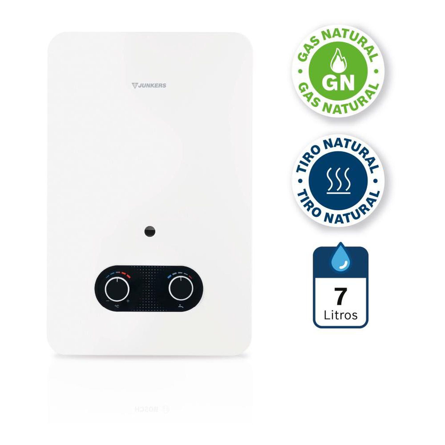 Calefont Junkers Ionizado Hydrobase / Tiro Natural / Gas Natural  / 7 Litros image number 1.0