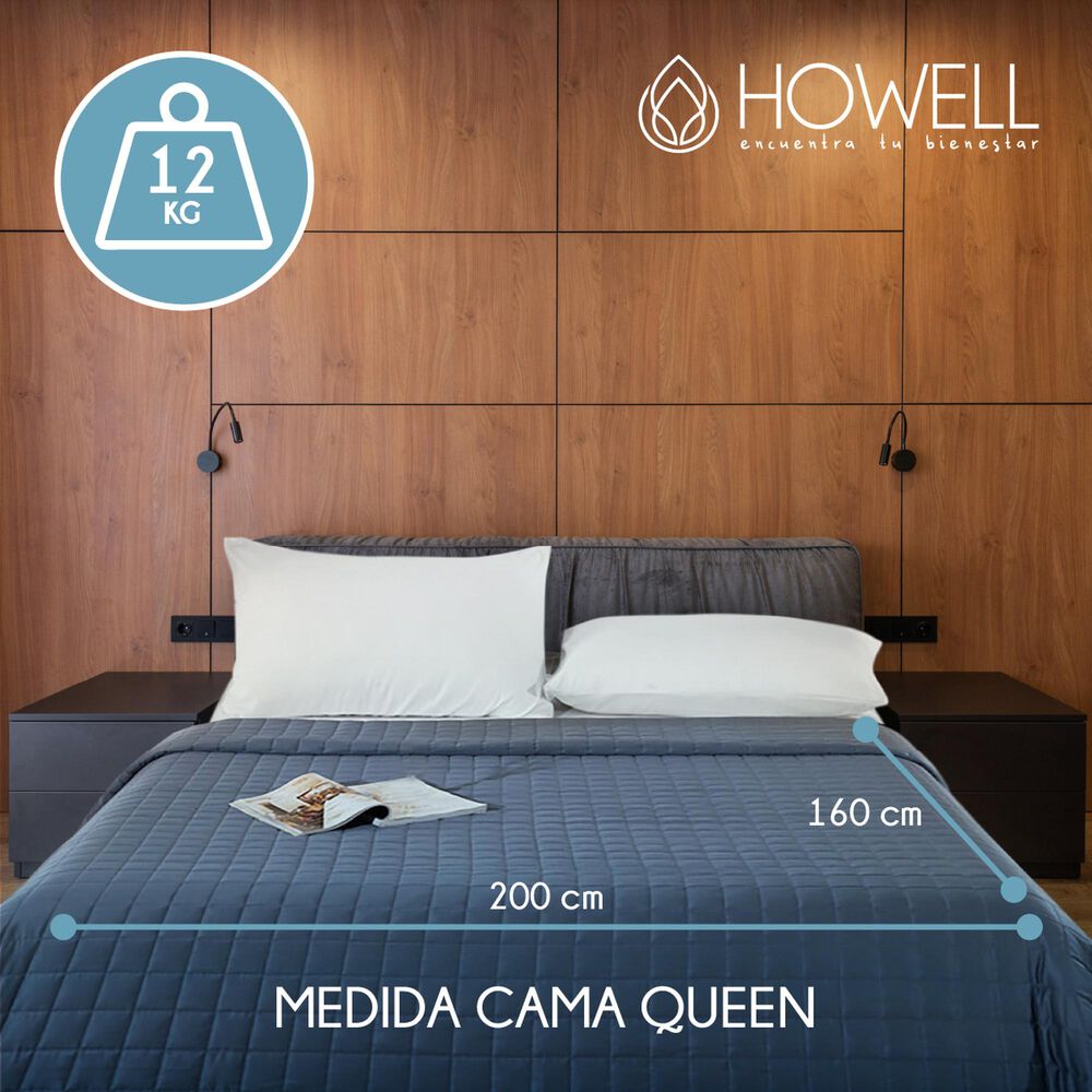 Manta De Gravedad Pesada Howell Queen 12kg Trastornos Sue&ntilde;o image number 5.0