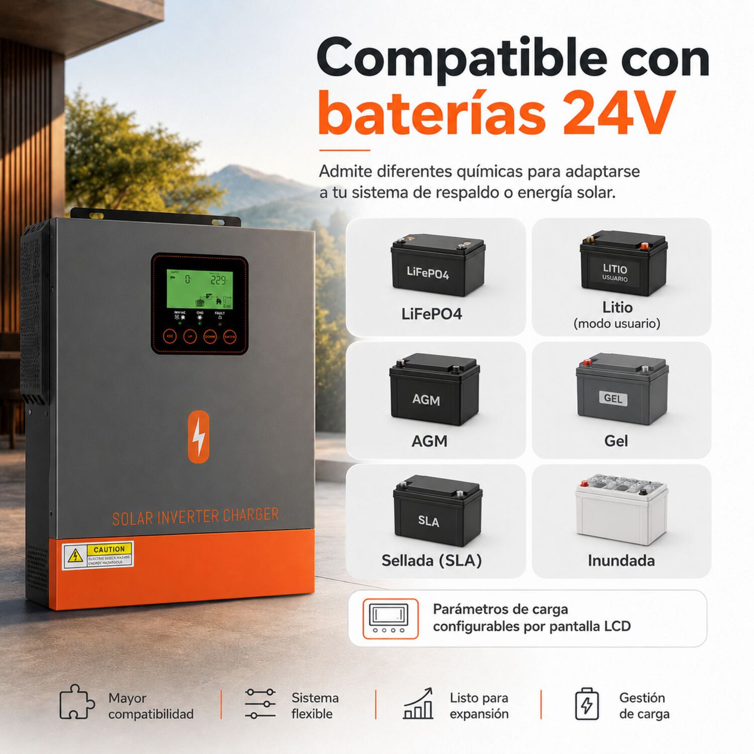 Inversor Solar H&iacute;brido Powmr 3000w 24v | Mppt 400v Onda Pura image number 4.0