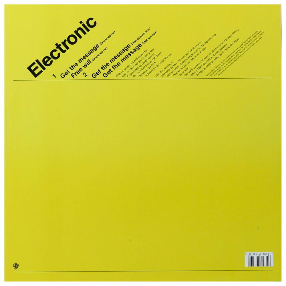 Electronic - Get The Message | 12" Maxi Single Usado image number 1.0