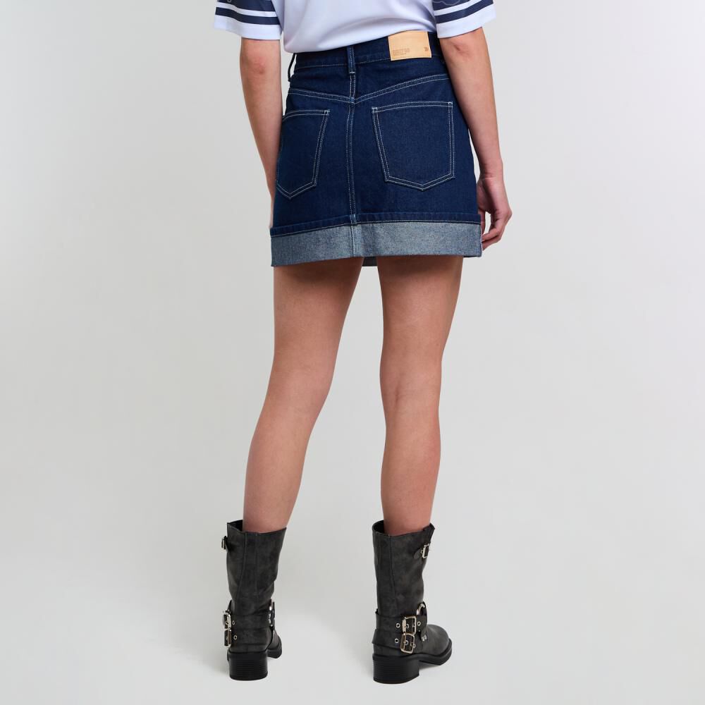 Falda Mini Con Basta Tiro Medio Skinny Mujer Rolly Go image number 3.0