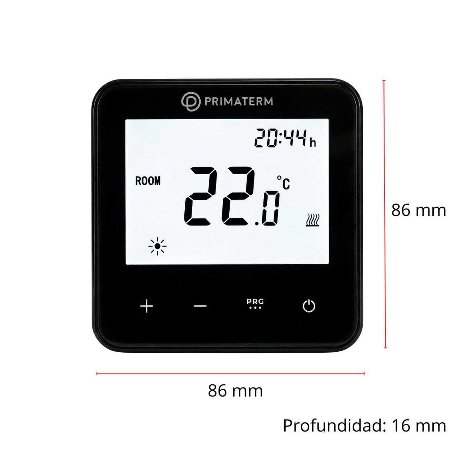 Termostato Inteligente Programable 3600w Wifi Negro Primaterm image number 2.0