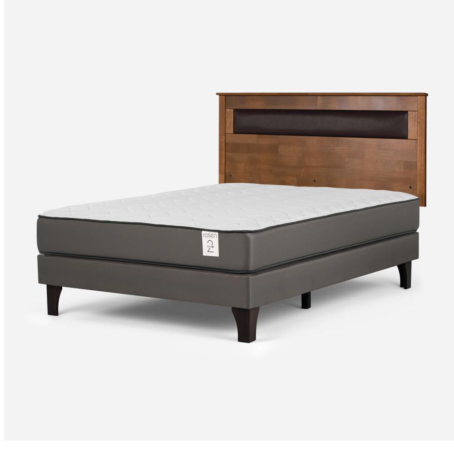 Cama Europea Rosen New Style 2 Plus / 2 Plazas / Base Normal + Respaldo image number 2.0
