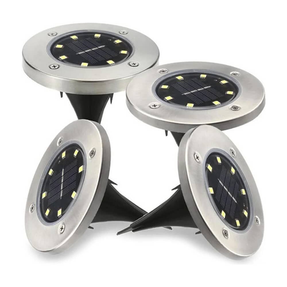 Set 4 Focos Led Carga Solar Para Jard&iacute;n Con Estaca image number 1.0