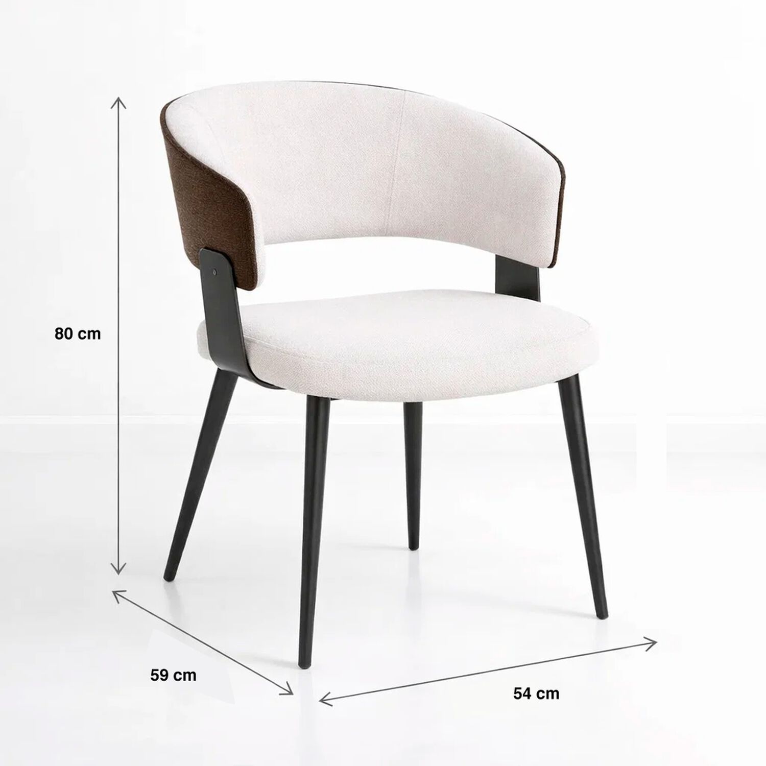 Pack De 2 Sillas Klops Velvet - Blanca image number 3.0
