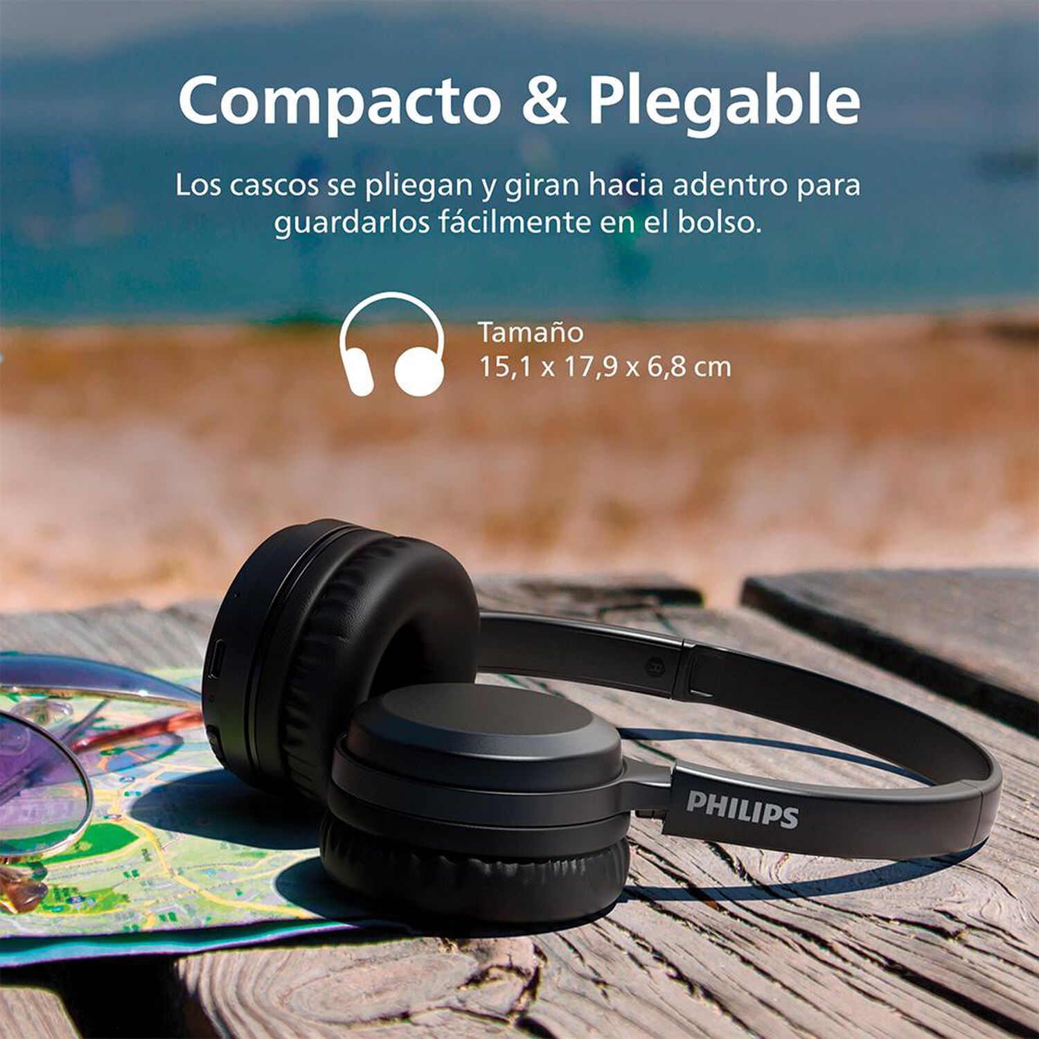 Aud&iacute;fonos Bluetooth Philips TAH1108BK image number 5.0