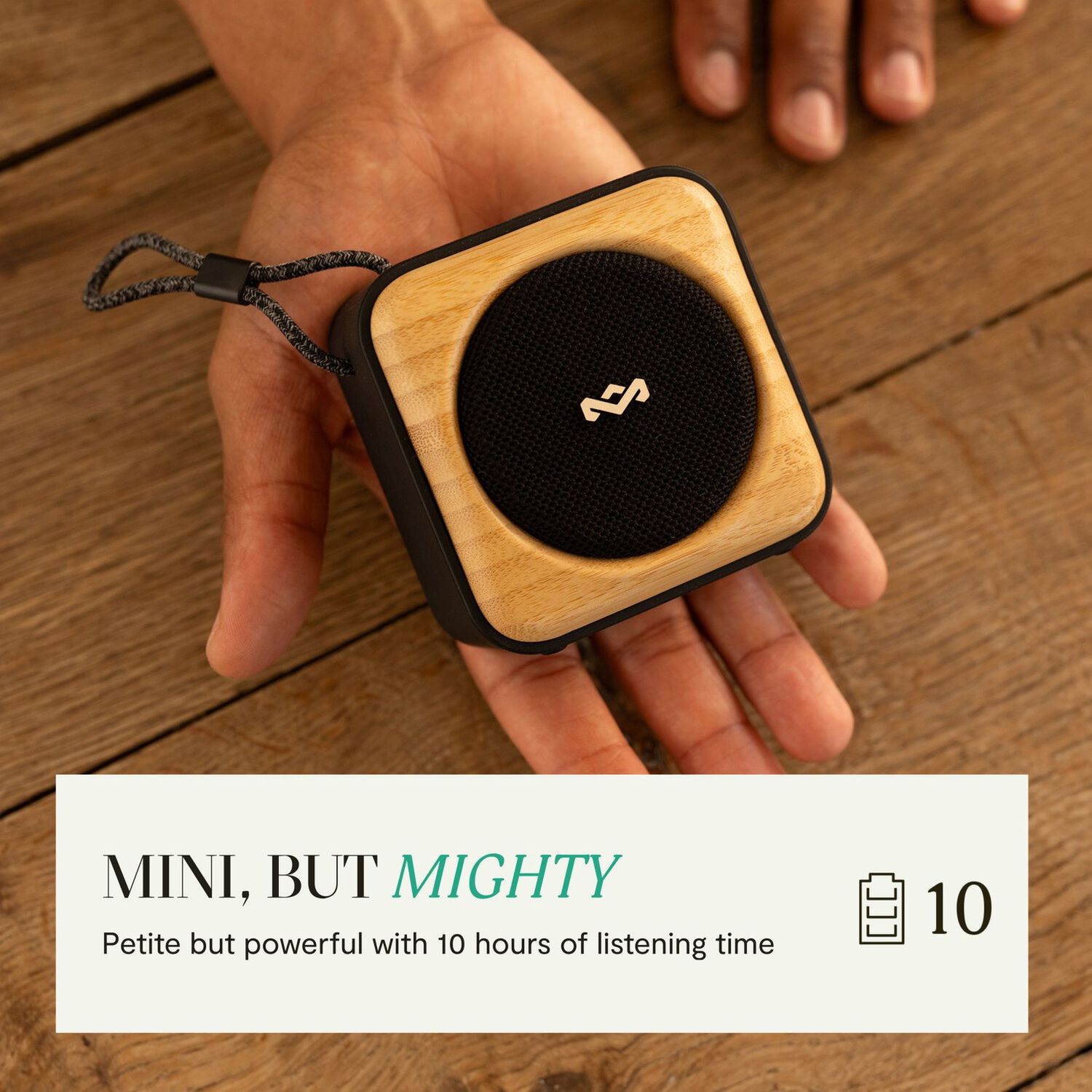 Parlante Bluetooth 5.3 Roots Negro Marley image number 3.0