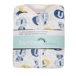 Piezas Pijama Suavecito Bambino Creations Leon Blanco