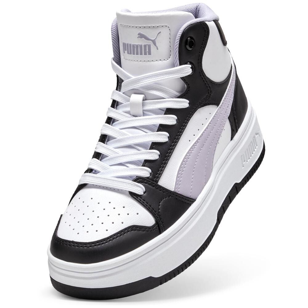 Zapatilla Urbana Mujer Puma Rebound Femme Mid Black-lilac Crush- White image number 4.0